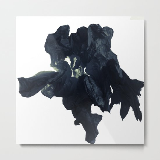 Black paper flower Metal Print