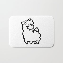 Squishy Llama Bath Mat | Kawaii, Fluffyllama, Fluffy, Adorable, Alpaca, Sheepy, Lamb, Digital, Sheep, Llama 