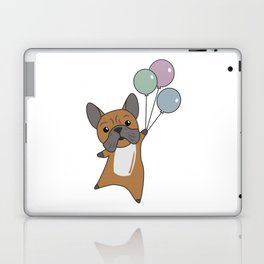 Bulldog Flies Balloons Above Cute Animals Dogs Laptop Skin