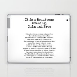 It is a Beauteous Evening, Calm and Free - William Wordsworth Poem - Literature - Typewriter Print 2 Laptop Skin