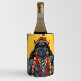 Goddess Kali by Raja Ravi Varma Wine Chiller