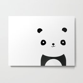 Minimal Panda Metal Print