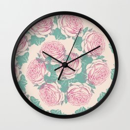 rosa rosae rosarum Wall Clock