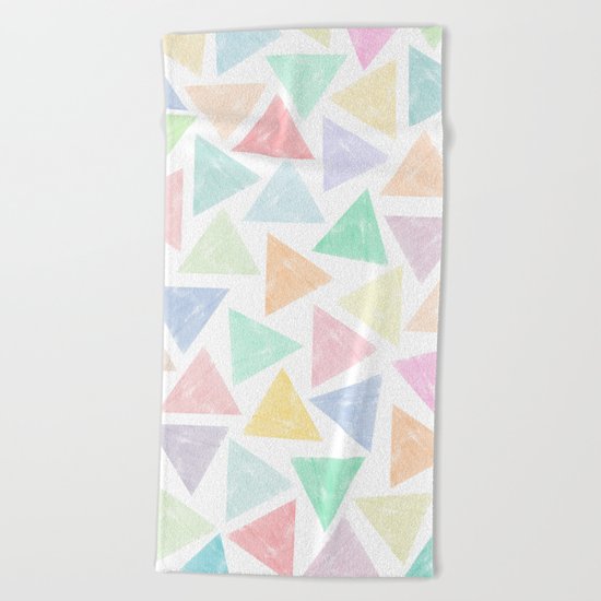 Colorful Geometric Patterns Beach Towel
