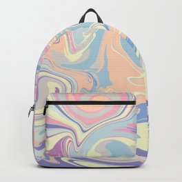 Groovy Retro gal in pink, blue, yellow & orange Pastels Backpack | Groovy, Pastels, University, Orange, Wavy, Pink, Colourful, Marble, Retro, Yellow 