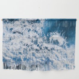 Dark Blue Ocean Waves With White Foam Wall Hanging