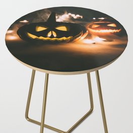 Pumpkin With Smoke Side Table