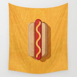 FAST FOOD / Hot Dog Wall Tapestry