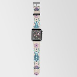 Bright Beetle with Purple Flowers Apple Watch Band