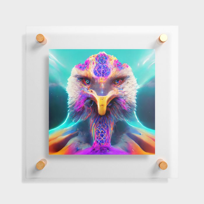 Psychedelic Eagle Floating Acrylic Print