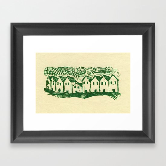 Sad Row Framed Art Print