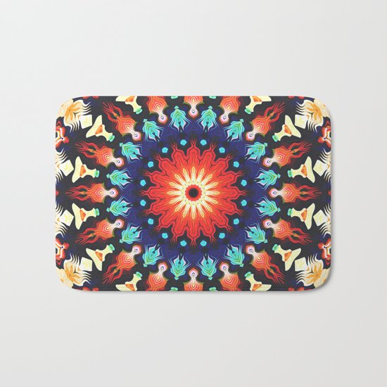 Colorful Mandala Motif Bath Mat