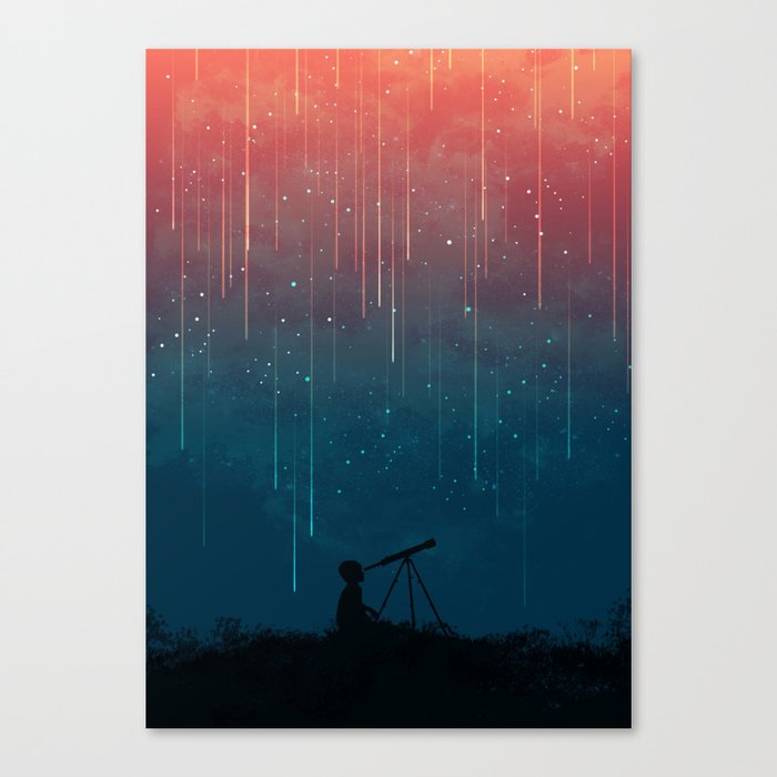 Meteor rain Canvas Print
