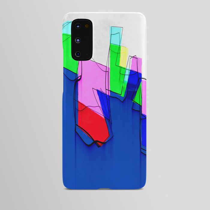 Hand drawn summer geometric shapes Android Case