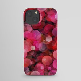 Red bubbles iPhone Case