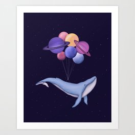 Space Whale Art Print