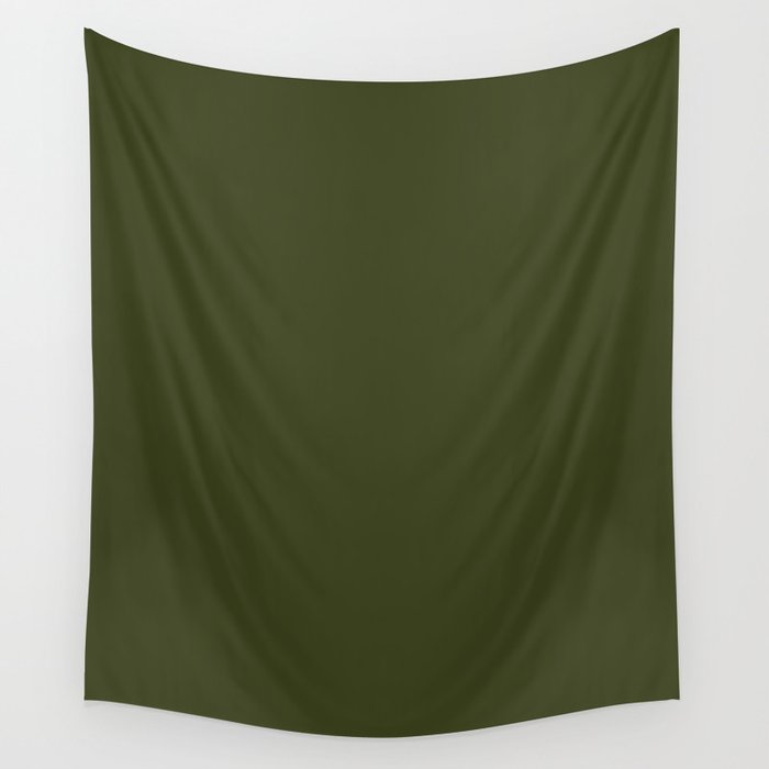 Solid Olive Green Wall Tapestry