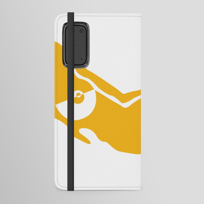 Nude Woman Bodyscape Lying Sideways in Yellow Android Wallet Case