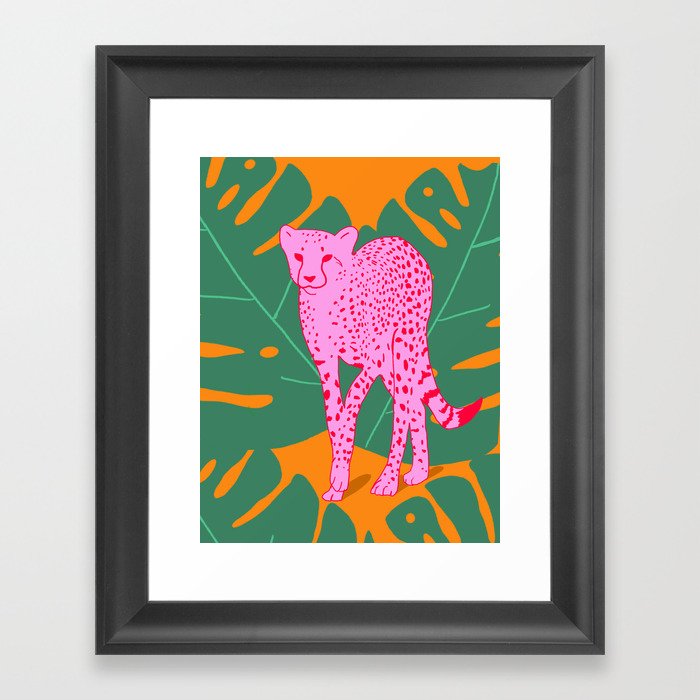 A quick cheetah Framed Art Print by Sarah Marsh Society6