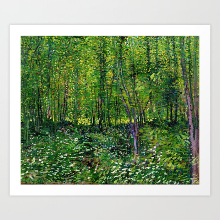 Vincent Van Gogh Trees & Underwood Art Print