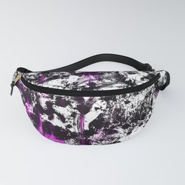 White, black and little pink Fanny Pack