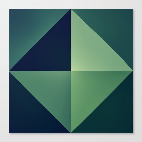 3D green wallart Canvas Print