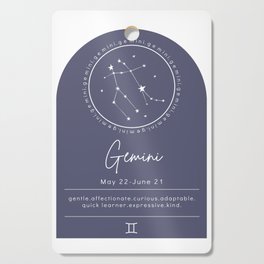 Gemini Zodiac | Denim Arch Cutting Board
