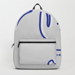 Uhh hello Backpack | Blue, Hand, Artwork, Hello, Digital, Shapes, Graphicdesign, Abstract 