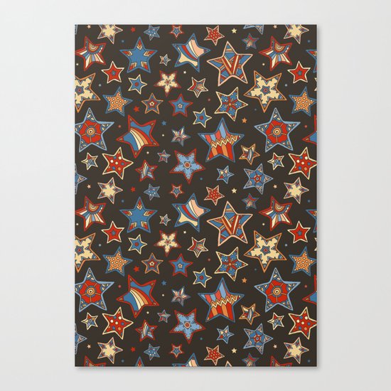 Doodle Stars Canvas Print