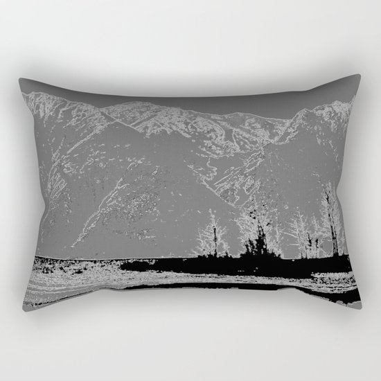 Knik River Mts. Pop Art - 3 Rectangular Pillow