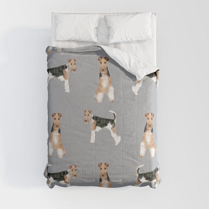 Wire Fox Terrier dog breed pure breed dog lover gifts Comforter by