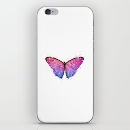 Pink And Blue Glitter Butterfly,Sparkle,Shiny,Luxury,Glam,Girly,Shine,Elegant, iPhone Skin