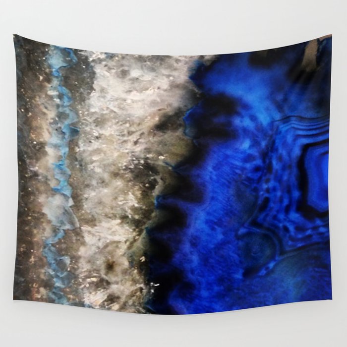 Blue Geode Wall Tapestry