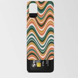 Wavy Orange Gold Green Lines from 70s Android Card Case