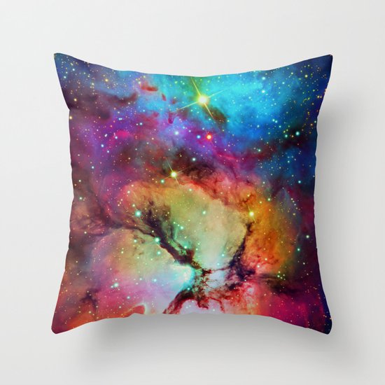 Floral Nebula Throw Pillow