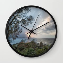 Sunset Over Hanalei Bay from St Regis Wall Clock | Nature, Hanaleibay, Sea, Ocean, Sunset, Outdoors, Landscape, Napalicoast, Tree, Gardens 
