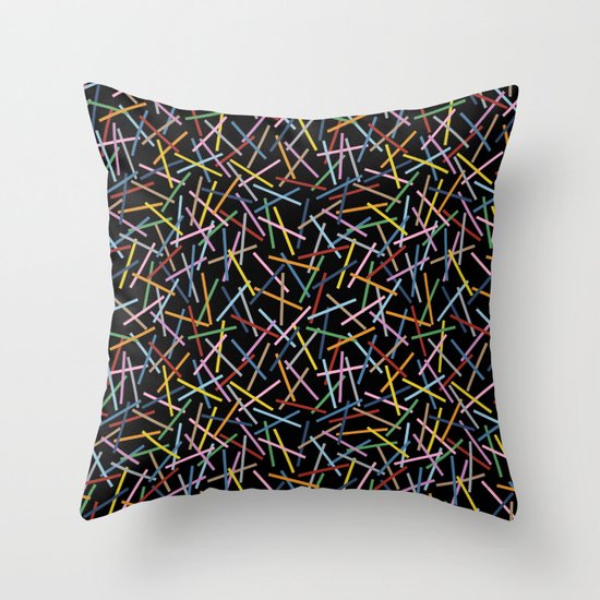 Kerplunk Black 2 Throw Pillow