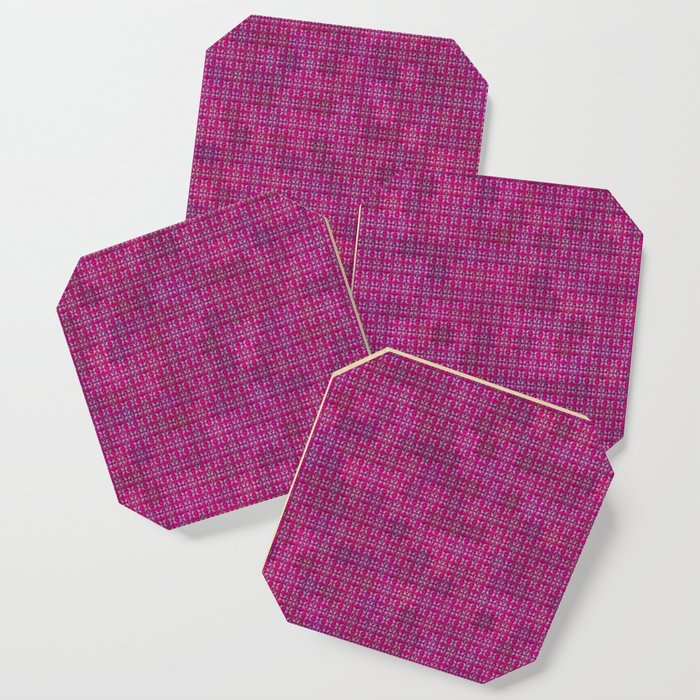 Pink geometric pattern Coaster