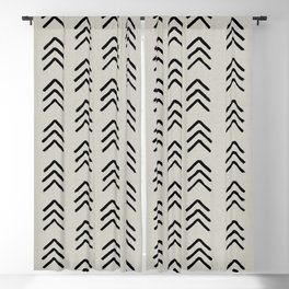 Black ink brushed arrow heads Blackout Curtain