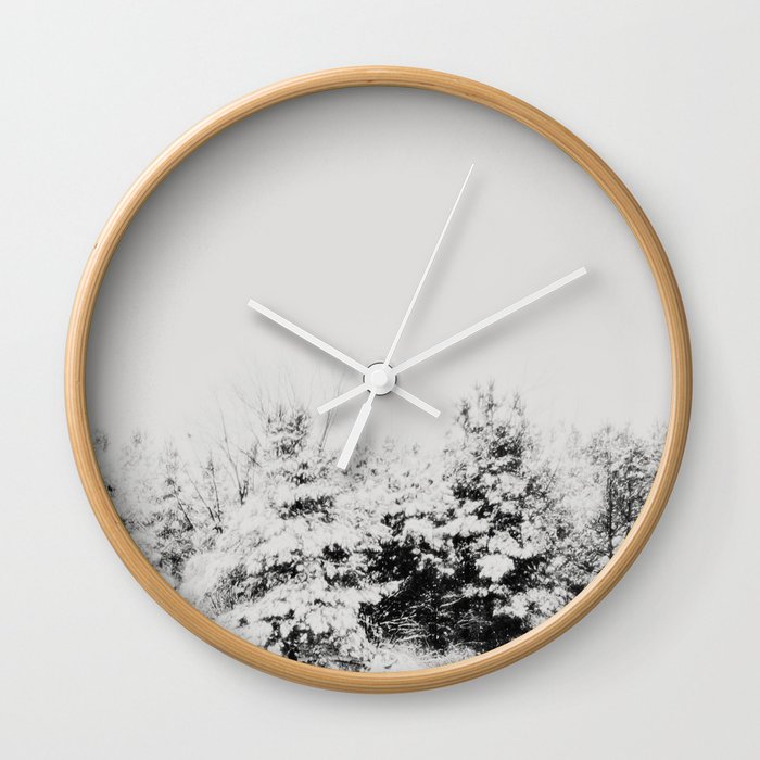 Winter Grey Wall Clock