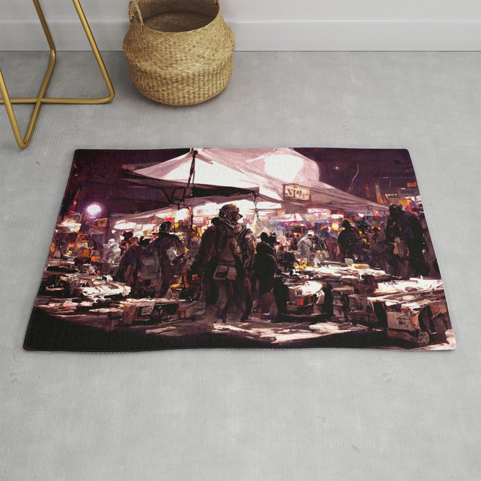 Post-Apocalyptic street market Rug