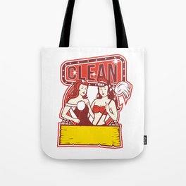 Twin Cleaners Clean 1950s Retro Tote Bag