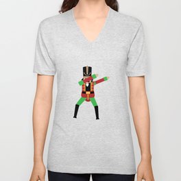 Dabbing Nutcracker - Funny V Neck T Shirt