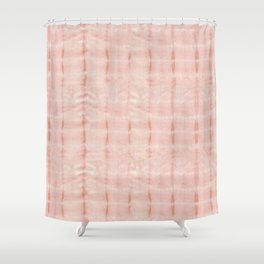  Eco Dye Itajime Pink Shower Curtain
