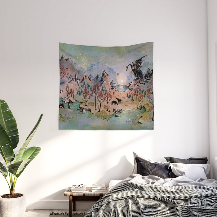 51 x 60 shop tapestry on wall