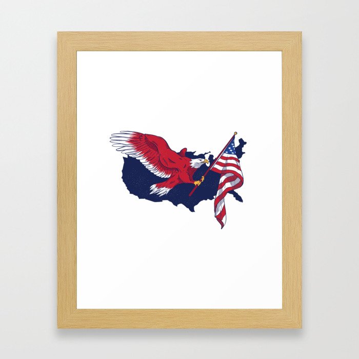 Patriotic American Eagle Framed Art Print