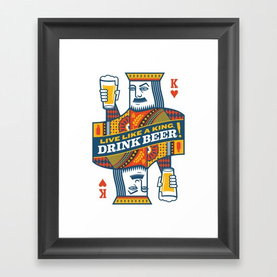 King of Beers Framed Art Print