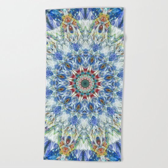 Kaleidoscope No. 3 - Blue Beach Towel