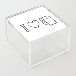 I love Toilet Paper | Funny Quarantine Acrylic Box