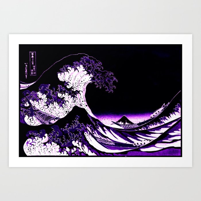 The Great Wave : Purple Art Print